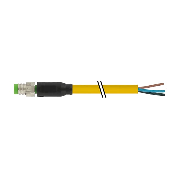 Murrelektronik M8 female 0 Degree with cable, PUR 3x0.25 gy UL/CSA 3m 7000-08001-0100500 - main